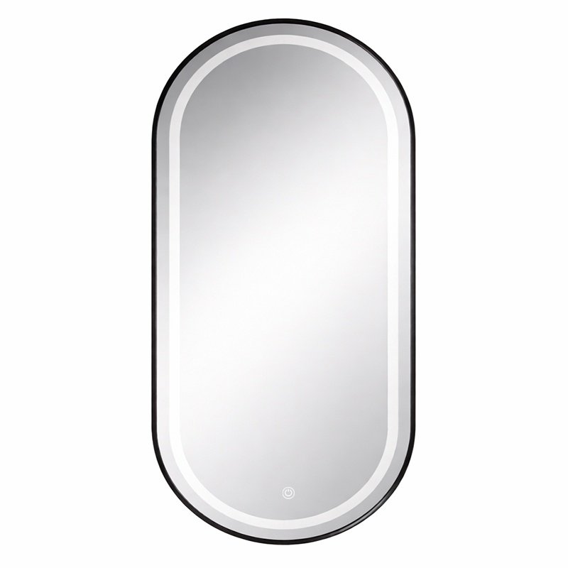 LED Backlit bathroom mirror oval wall-mounted ELORA 500 × 1000 mm – 3 light colours