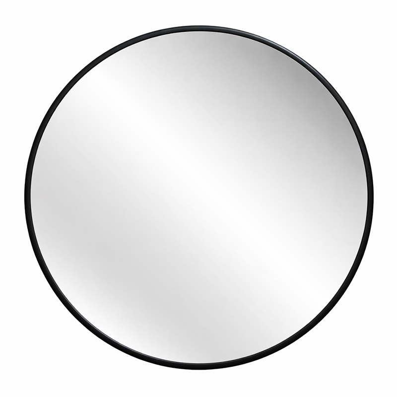 Round bathroom mirror loft wall VALMONT – black 600mm