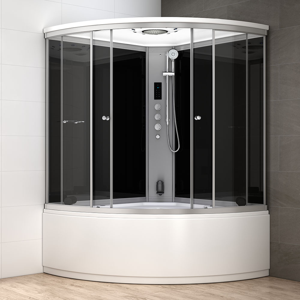 Zephyr AF1414 BLACK Exclusive Shower Bathtub 1400×1400×2240mm