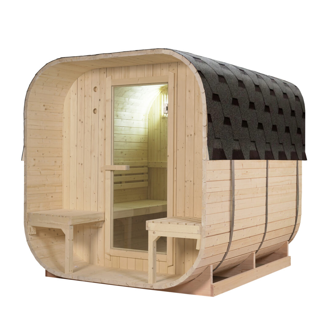Finnish Outdoor Sauna DINAH-Mplus 2200 × 1840 x 1840 mm