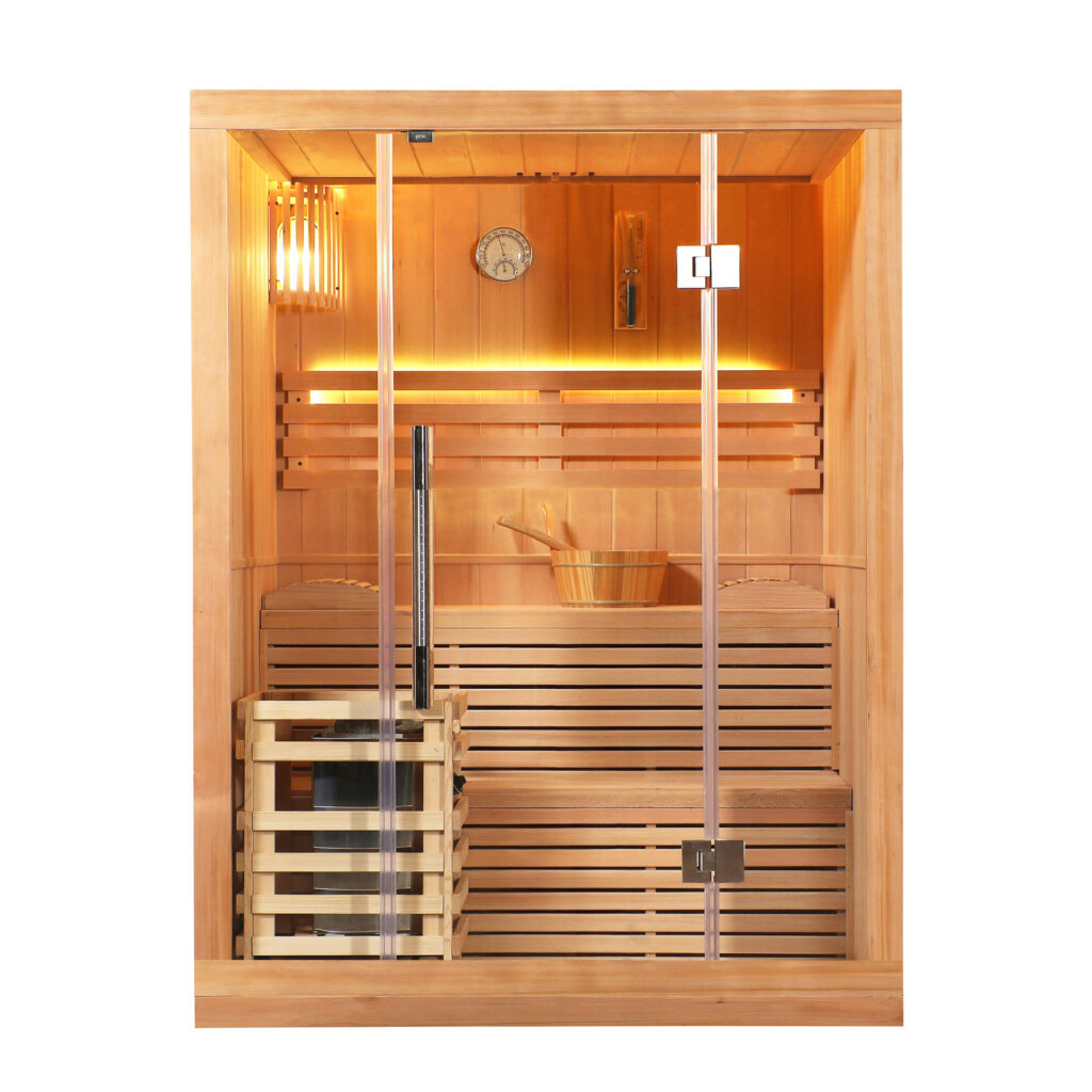 Finnish Sauna CALINE-L 1500x1200x2000mm with Furnace 3,5kW