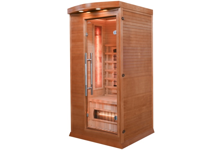 Infrared Sauna AYLEEN Mini Quartz with Himalayan Salt Panel 900x900x1900mm