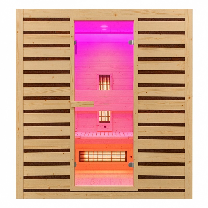 Infrared Sauna SEVIL Maxi XL Quartz with Himalayan Salt Panel 1800x1500x1900mm