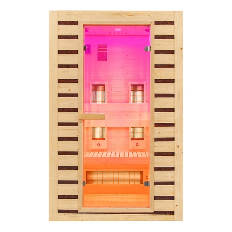 Infrared Sauna SEVIL Quartz with Himalayan Salt Panel 1200x1050x1900mm