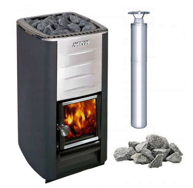 WOOD-BURNING SAUNA STOVE HARVIA M3 SET
