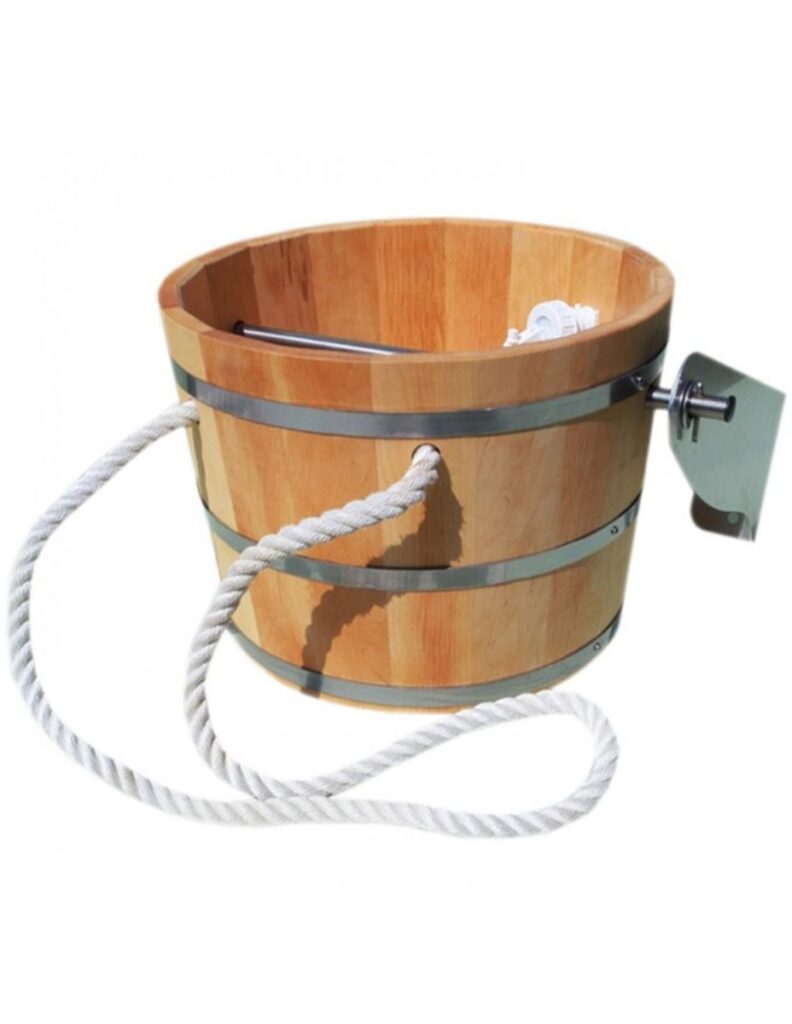 Cooling Bosun Bucket for Sauna – Natural Alder 15L 