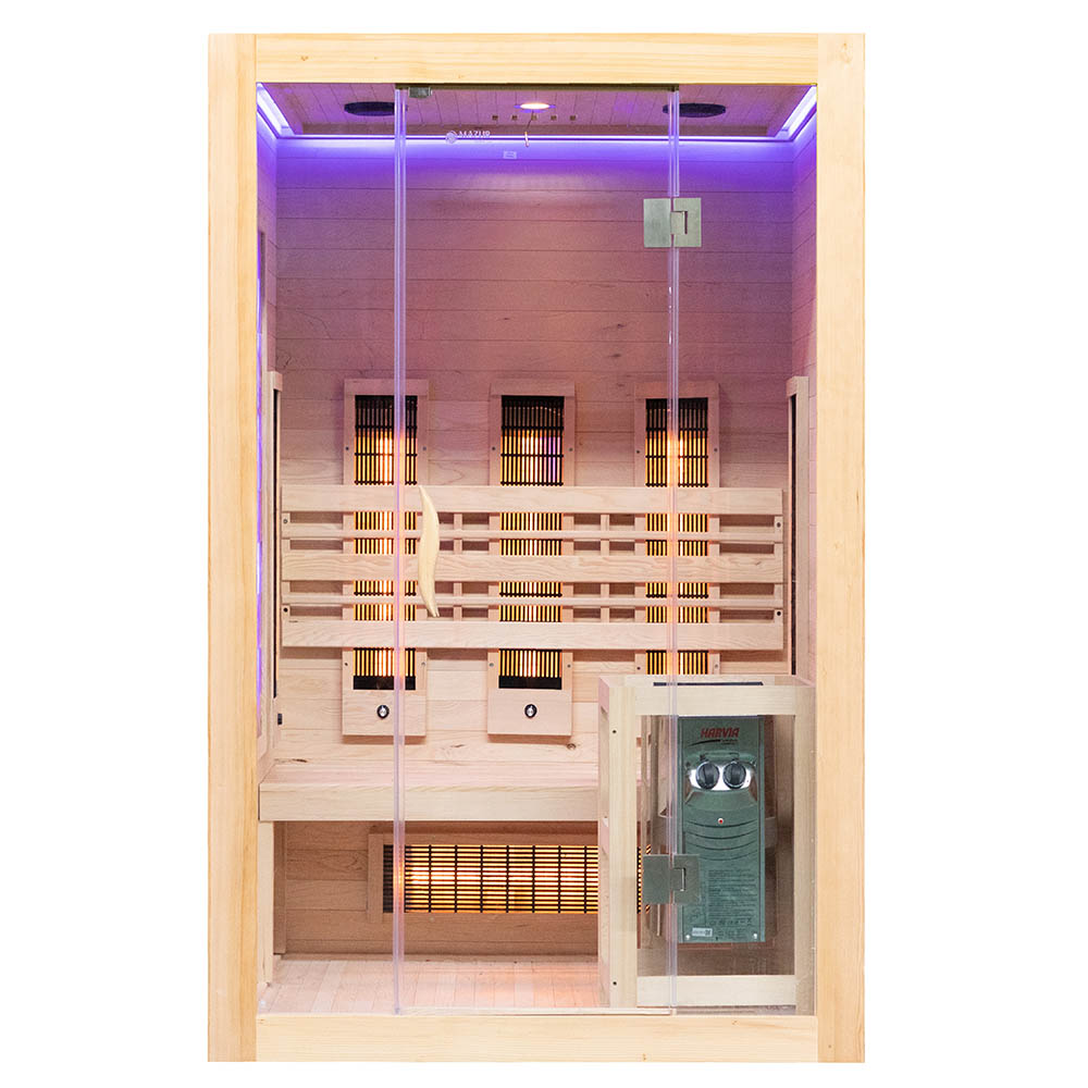 Combine Infrared/Finnish Sauna ALTAIR with 3,5kW Furnace and salt panels 1300 × 1100 × 1900 mm