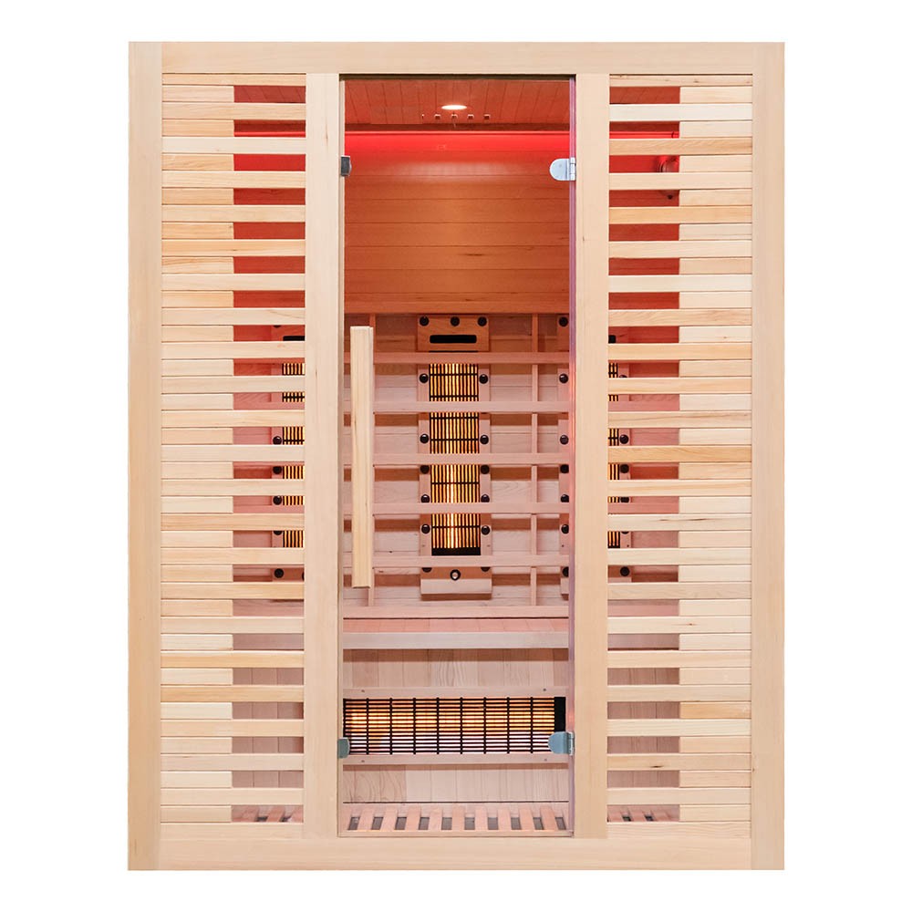 Infrared Sauna COSSY XL-extra with Himalayan Salt Panels and Tourmaline Stones 1500 × 1100 × 1900 mm